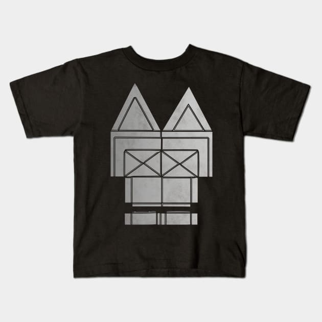 geometric cat Kids T-Shirt by jaml-12